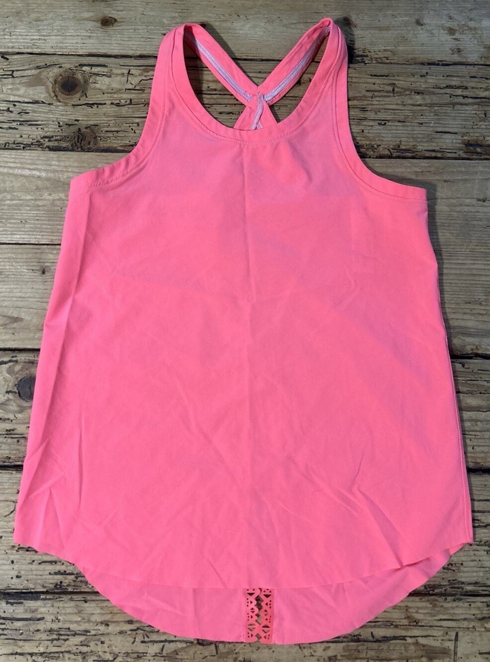 Ivivva By Lululemon Girls Size 10 Pink Open back Racerback Tank EUC